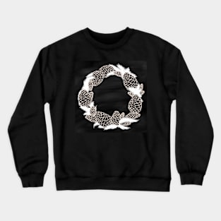 Christmas card with pine cones wreath on chalkboard background. Vector illustration Crewneck Sweatshirt